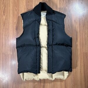 Vintage 1980s Polo Western Ralph Lauren Duck Down Men's Black Vest sz M